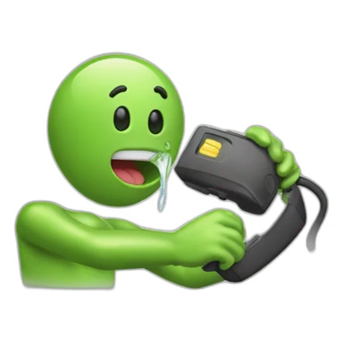 Drakelooking down pressing a phone  sticker