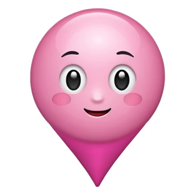 create a cute pink location pin without faces in the middle and not heart shaped  sticker