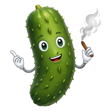 Pickle with a blunt  sticker