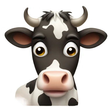 Sad cow sticker