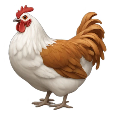 Un caca sur du poulet sticker