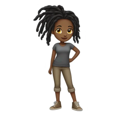 BLACK GIRL WITH DREADS STEPPING sticker