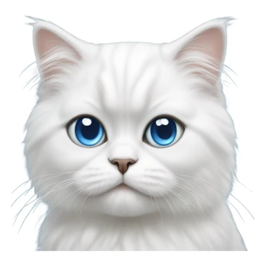 White persian cat blue eyes collection sticker