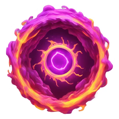 Nether portal neon sticker