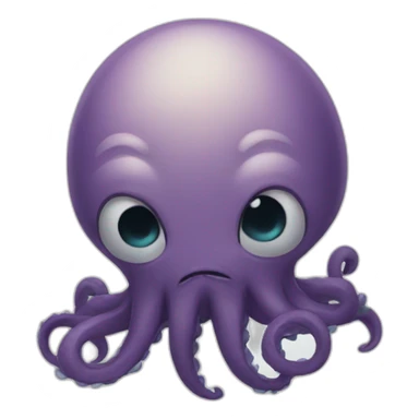 cute kraken crying sticker