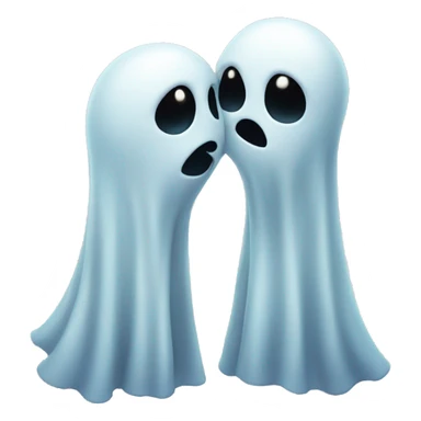 Two kissing ghosts  sticker