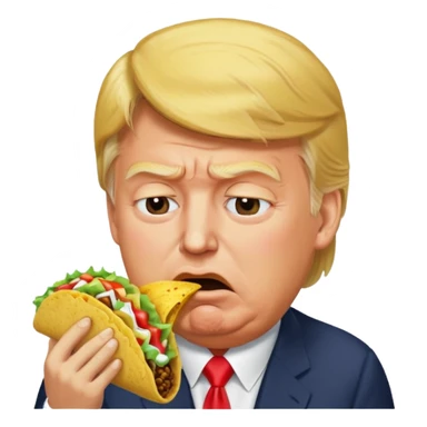 donald trump crying eating a taco sticker