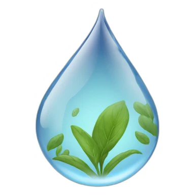 water drop-smoke-herb sticker