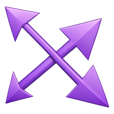 arrow curved emoji-style purple colour sticker