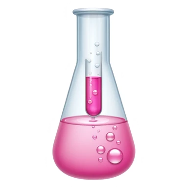 pink liquid in test tube simple bubbling sticker