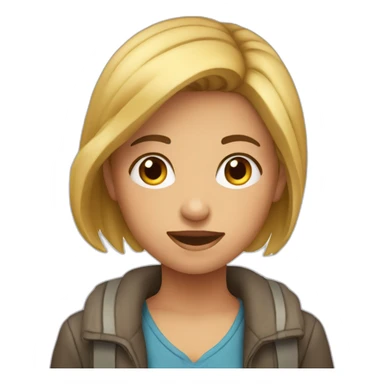 Une fille sur un garçon sticker