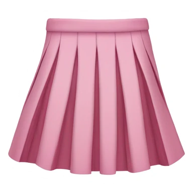  Pink pleated mini skirt, isolated sticker