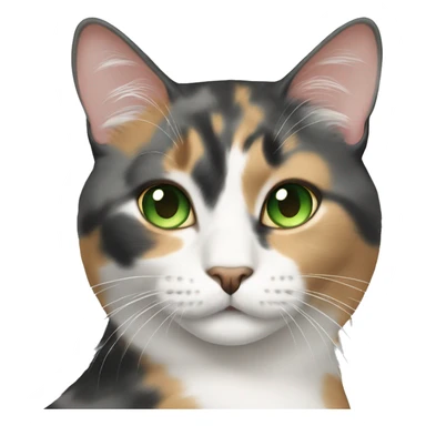 Dilute calico cat green eyes sticker