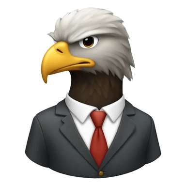 Bald Eagle in a Business Suit like a stock trader sticker