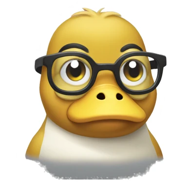Psyduck with glasses  sticker