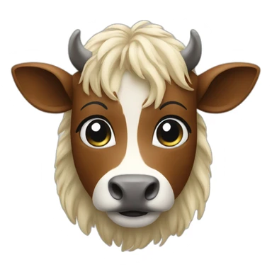 Chat sur vache sticker