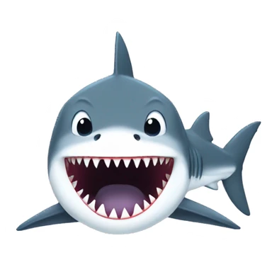 shark whit cat sticker