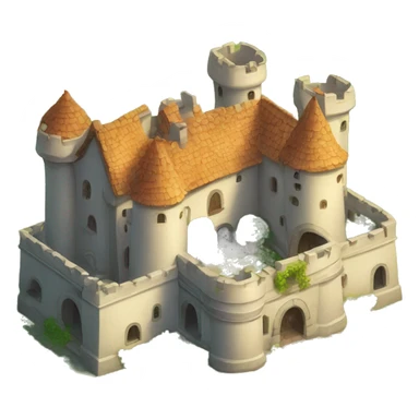 farytale Castele with courtyard sticker