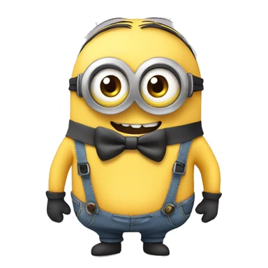 Cute minion with bow sticker