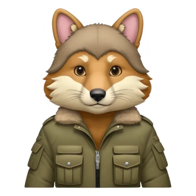 Animal wearing bullet proof jocket sticker