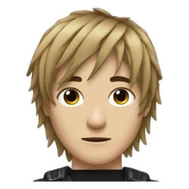 Hot emo boy choppy hair side bangs sticker