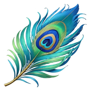 Create a single peacock feather emoji for instagram bio sticker