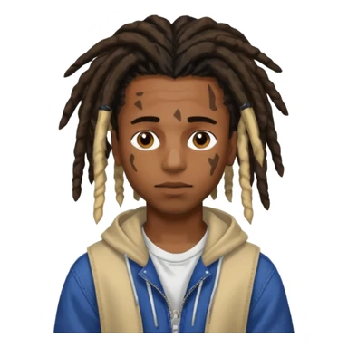 black male with dreads and a birthmark on his left cheek playboi carti sticker