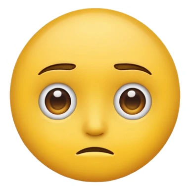 Side eye emoji with yellow round face sticker