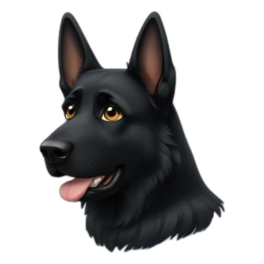 Black German shepherd with tears  sticker