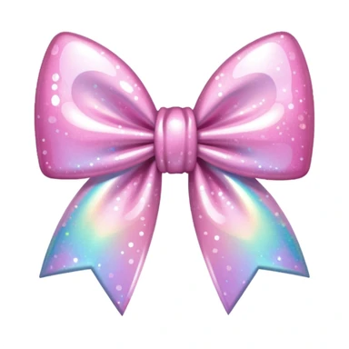 sakura bow with holographic finish sticker