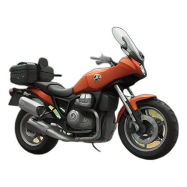 Motorrad  im wald sticker