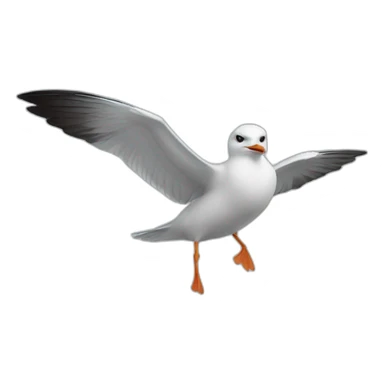 Mouette chat  sticker