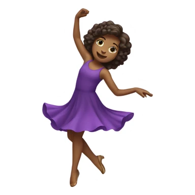 a girl dancing with purple dress sticker