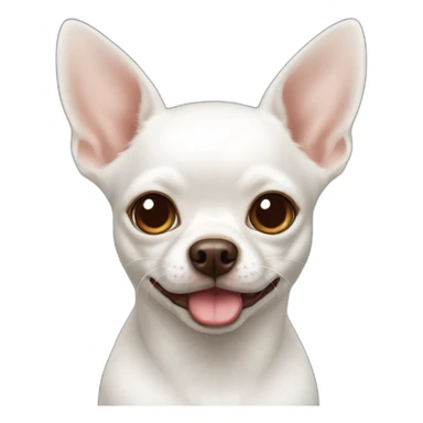 whitechihuahawithbrowndotsandrednose sticker