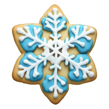 Sugar cookie with snowflake sticker