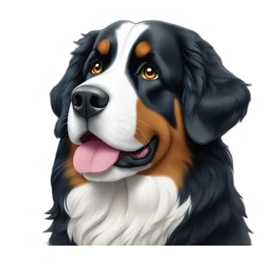 aurora sky over bernese mountain dog sticker
