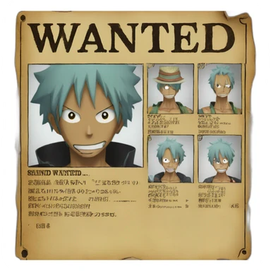 a wanted poster from one piece with buggy sticker
