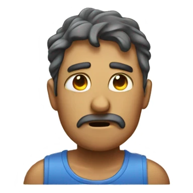 a person who is tired of the heat sticker