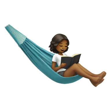 girl reading in a hammock  sticker
