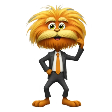 lorax giving attitude  sticker