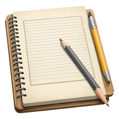 open sketchbook with a pencil on it sticker