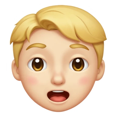 Cute Smushed face winking embarrased sticker