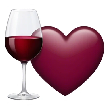Merlot wine color heart with „aniołek” text inside  sticker