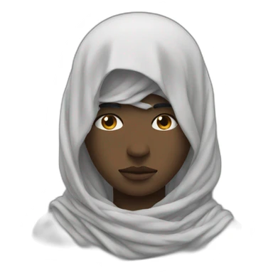 Sad 😔 emoji with shemagh  sticker