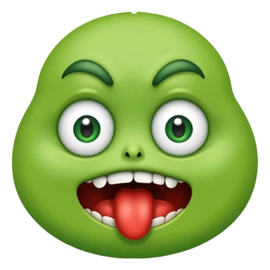Evil greedy hungry salivating emoji sticker