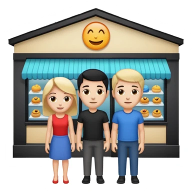 Only two grown characters + shop building sticker