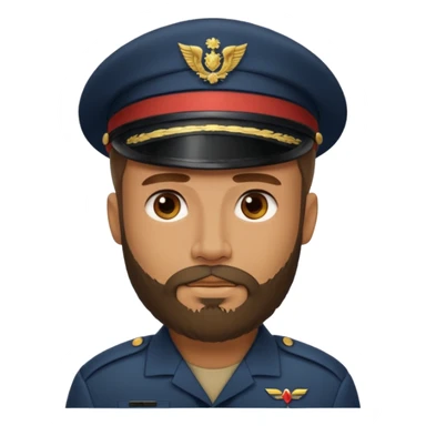 male soldiers with beard with out cap sticker