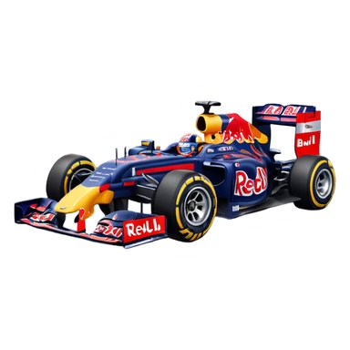 Crea un emoji de carro de red bull f1 sticker