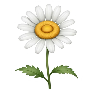 A white flower symbolising daisy flower sticker