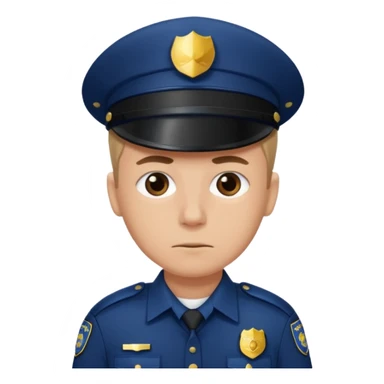 Policia triste sticker